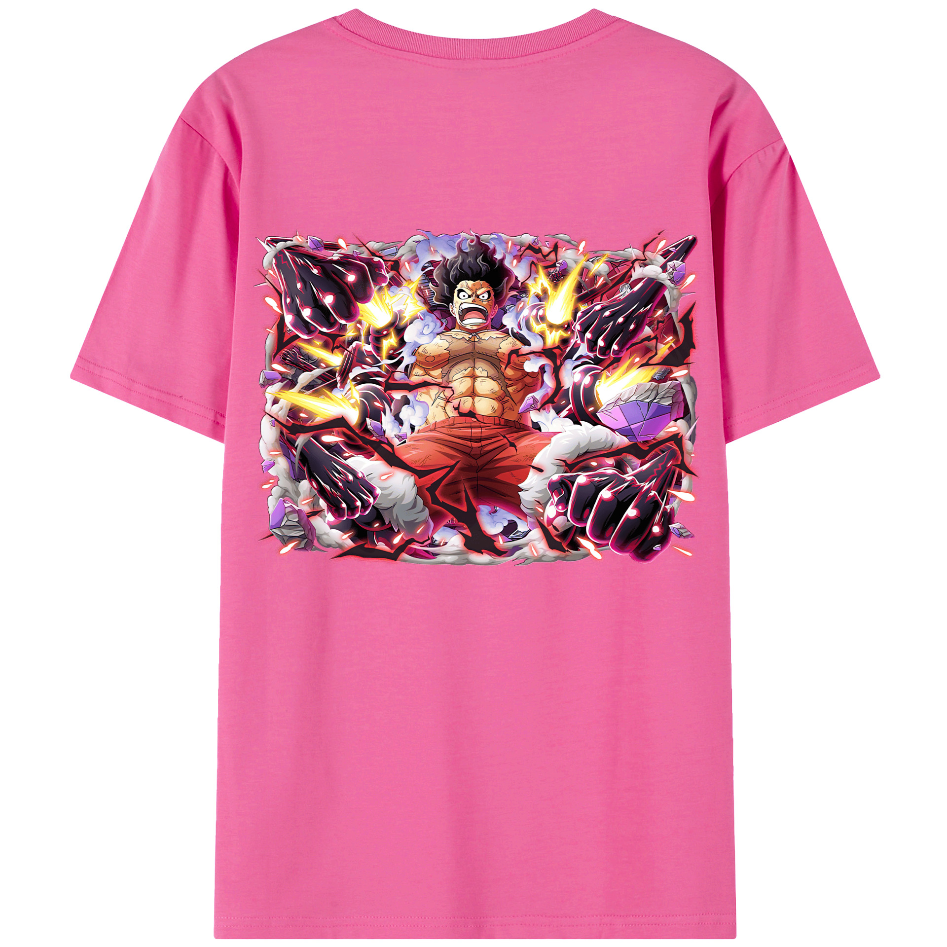 ワンピース モンキー・D・ルフィ ONE PIECE Monkey D. Luffy レディース半袖Tシャツ(バックプリント)